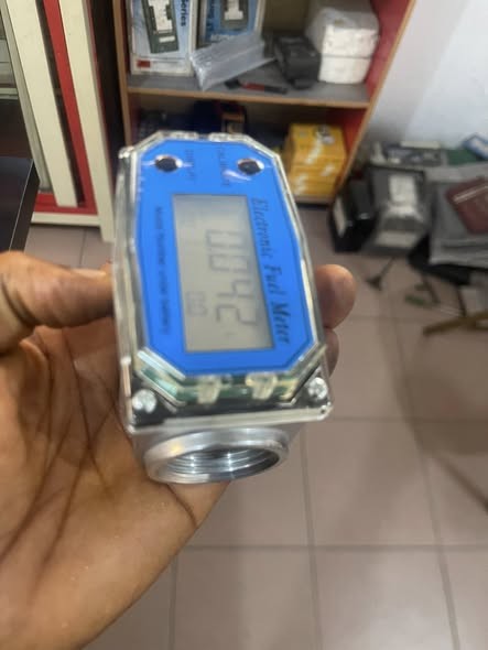 Mini Digital Turbine Flowmeter (15-120L/min, 1" NPT)